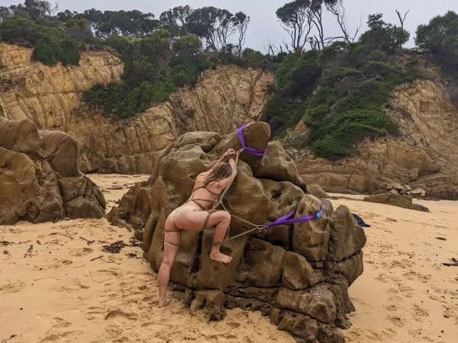 I got a little tangled playing at the beach by CoastalLoveBears