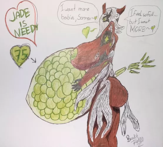 [Jade + Hyper Pregnancy] She still wants more~ (Art by Me) (mb for the quality) by Perfect_Standard_57