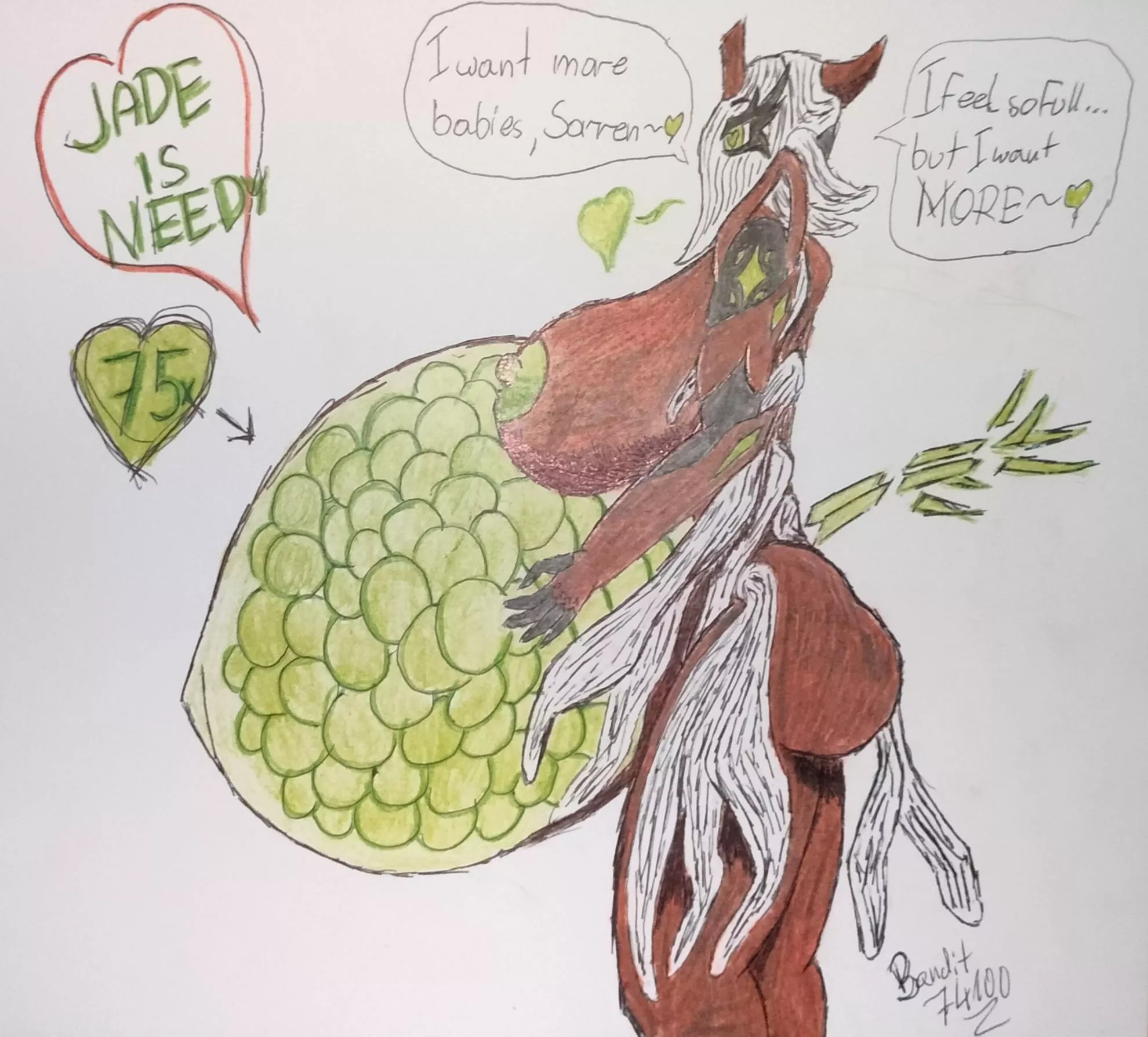 [Jade + Hyper Pregnancy] She still wants more~ (Art by Me) (mb for the quality) posted by Perfect_Standard_57