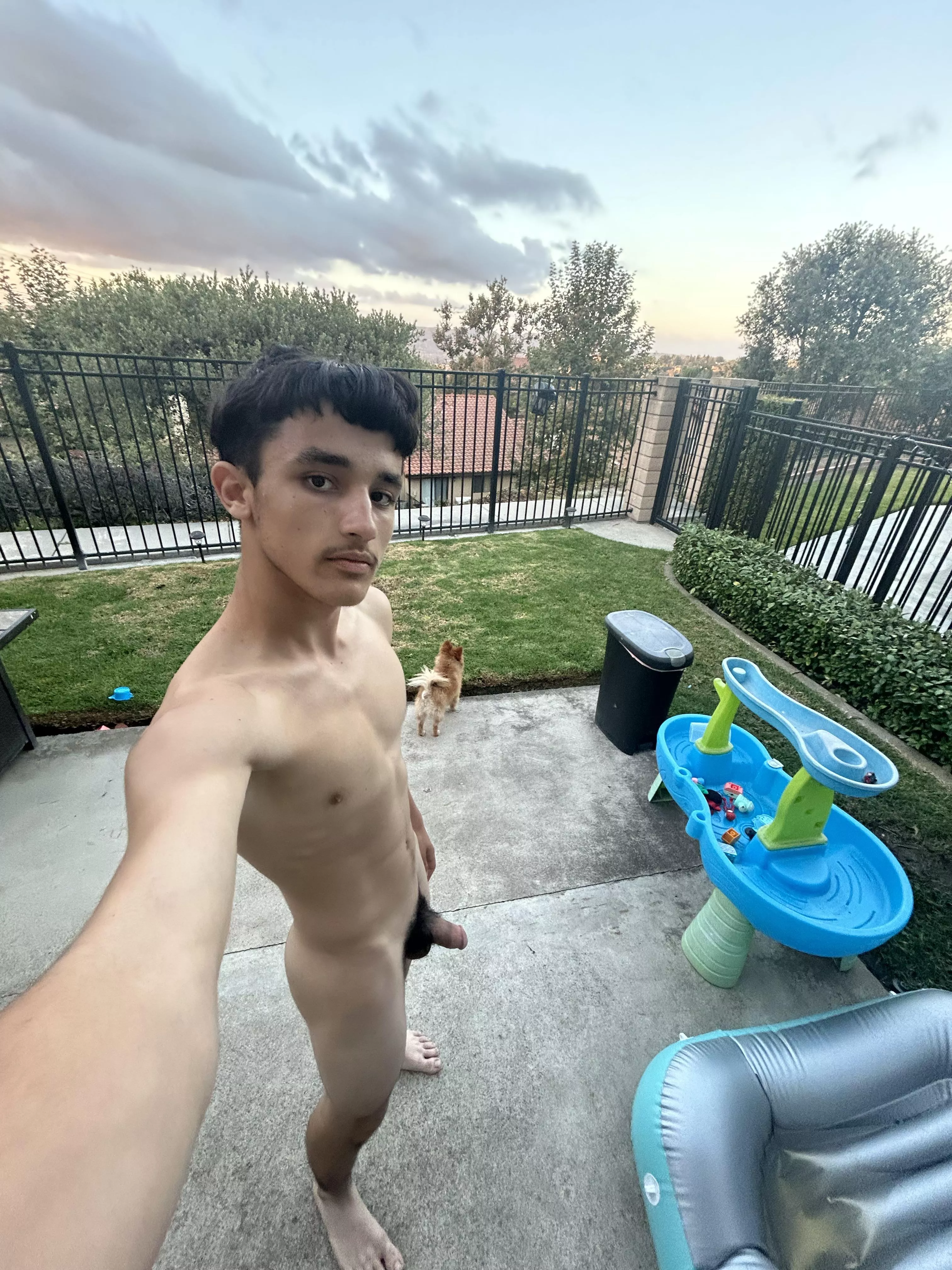 Just outside in my backyard enjoying the nice view 😁 posted by SharpExpression5142