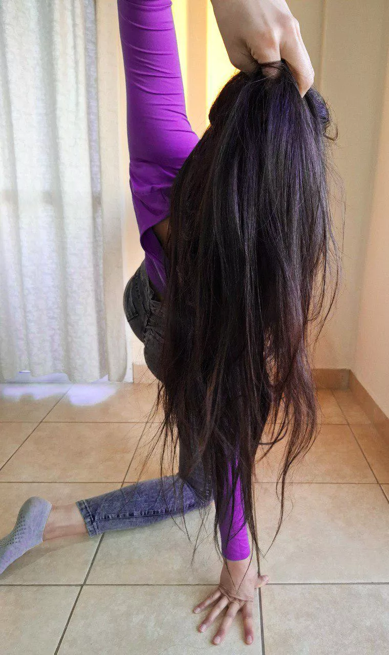 My silky long dark brown hair for you to climb through. posted by yolandasay