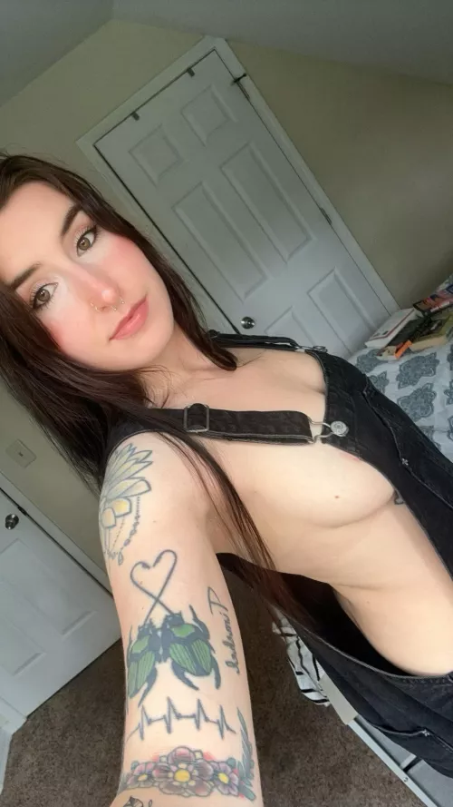 Overall side boob by msrubyhart