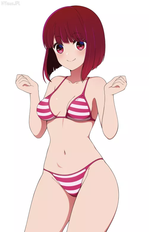 Arima Kana Showing Off Her Body In A Bikini (Oshi No Ko) by Csxc