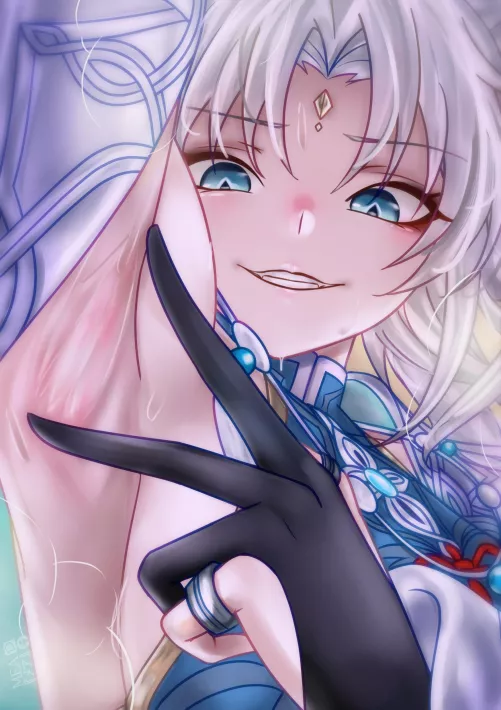 Feixiao stretches her waki skin (Mea) [Honkai Star Rail] by TheRoySez