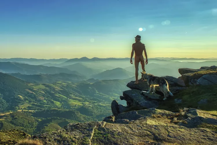 hiking on mountain !!! by Flintpirate