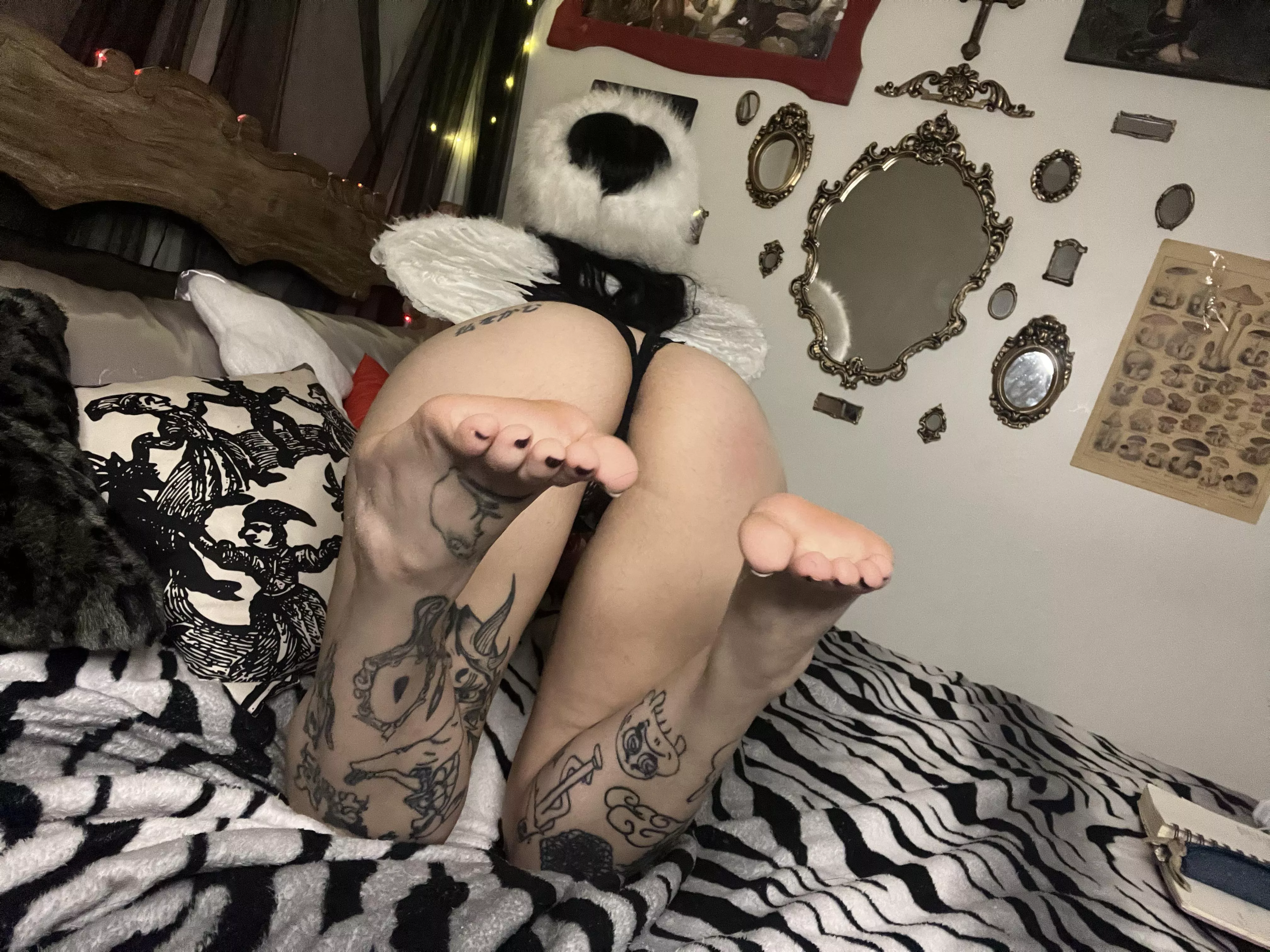 Is yours long enough to press my feet against my ass so you can fuck my feet and ass together? posted by fairydust35