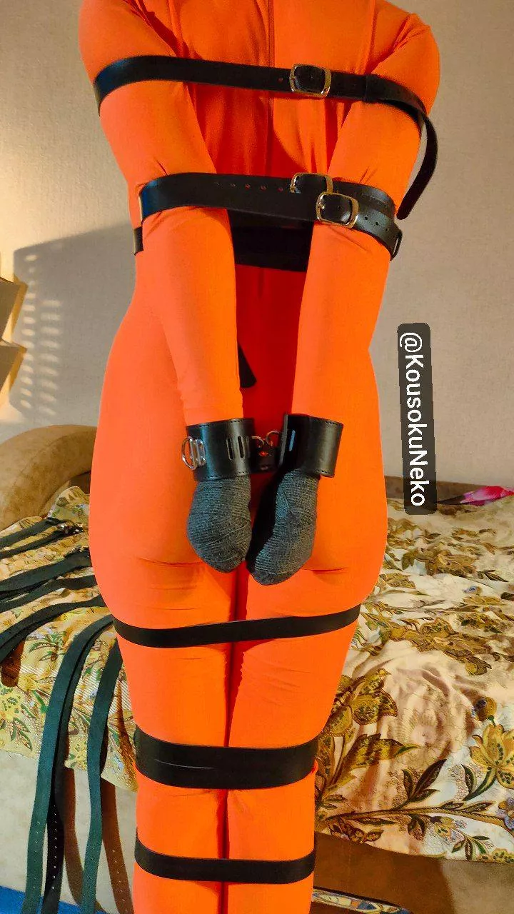 Leather strap cuffs [OC] posted by kousokuneko_chan