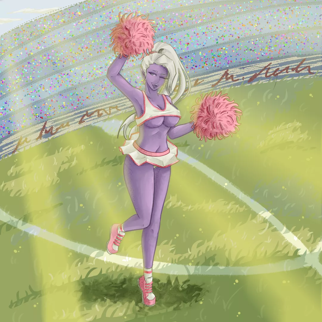 May The Cheerleader Elf Having Fun At The Big Game(Artist Yipsher0306) posted by Ok_Camel8871