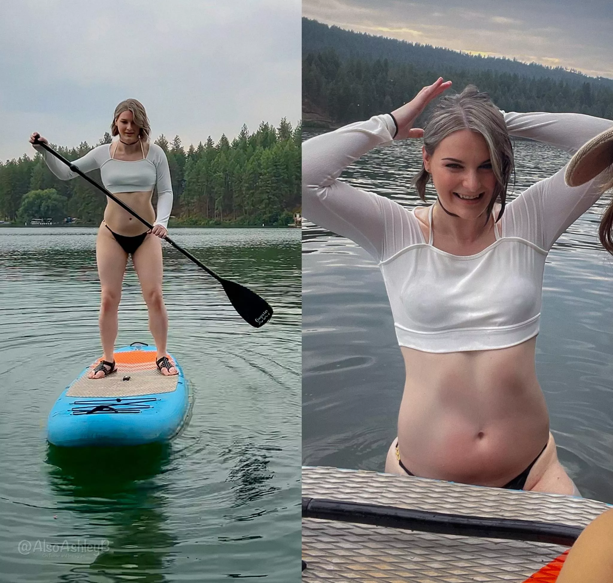 Proof I can stand up on it and proof I also fell down and got wet... posted by AlsoAshley