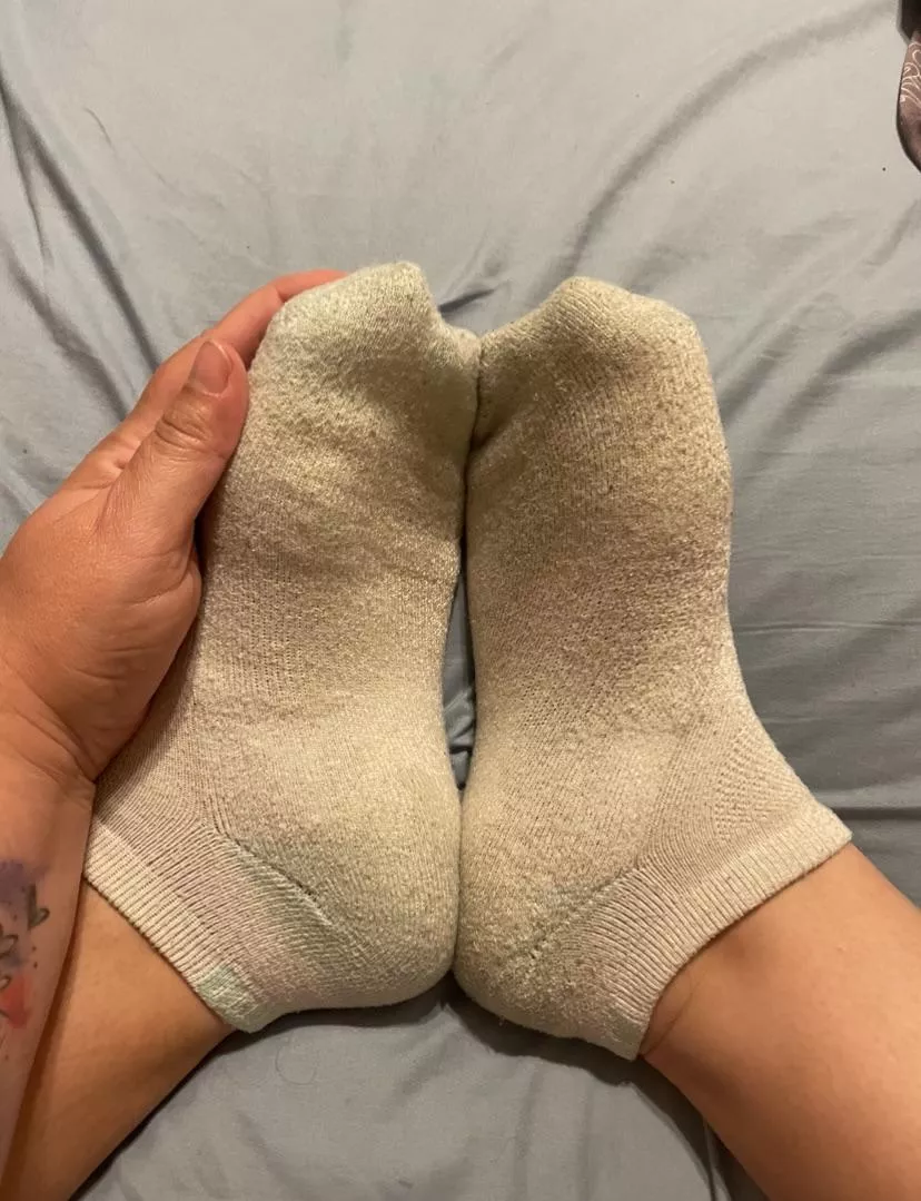 [Selling] Quick while no one is looking, bury your face in my rank socks and inhale DEEP 😜💕 posted by Tattoo_Goddess420