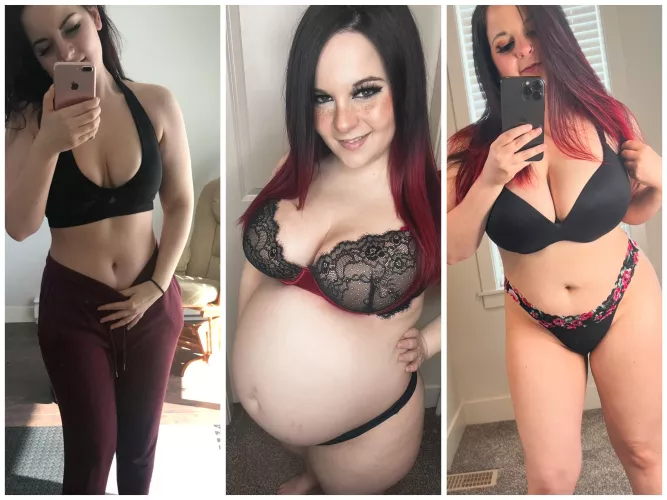 Before, during and after pregnancy! It’s crazy how much the body changes  by SierraNyx