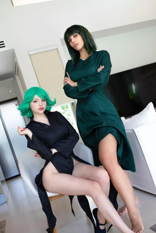 Fubuki and Tatsumaki by Hidori and Kate.Key Cosplay from One Punch Man by katekeycosplay