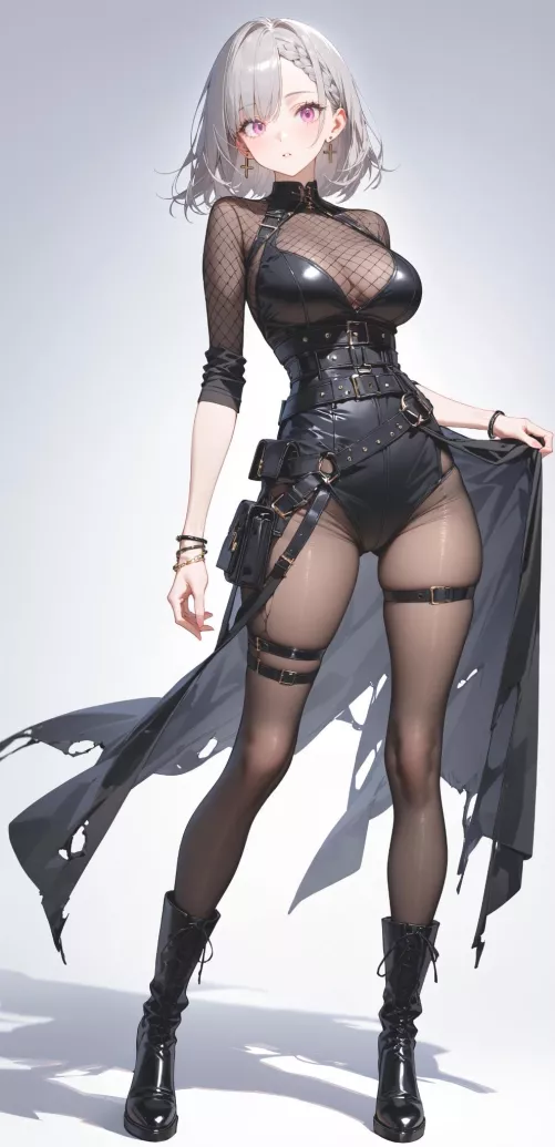 Leather & Body Stocking  by CheetahSperm18