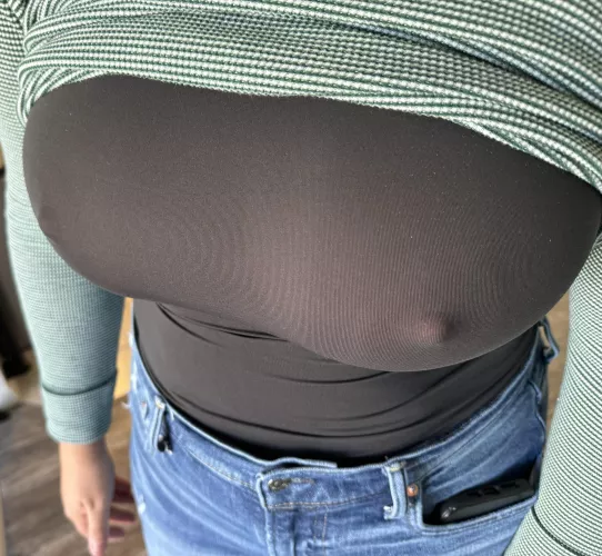 Making her go out with just the black tank top next time by bustonmywife