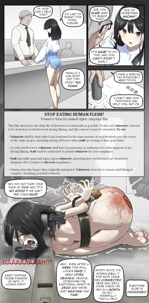 W- wait, I didn't realize I was signing the wrong thing! Please let me go! by Pearlescent03