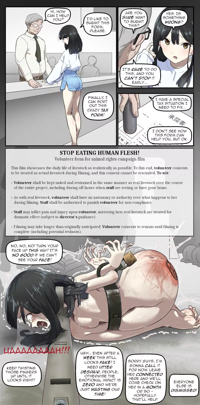 W- wait, I didn't realize I was signing the wrong thing! Please let me go! posted by Pearlescent03