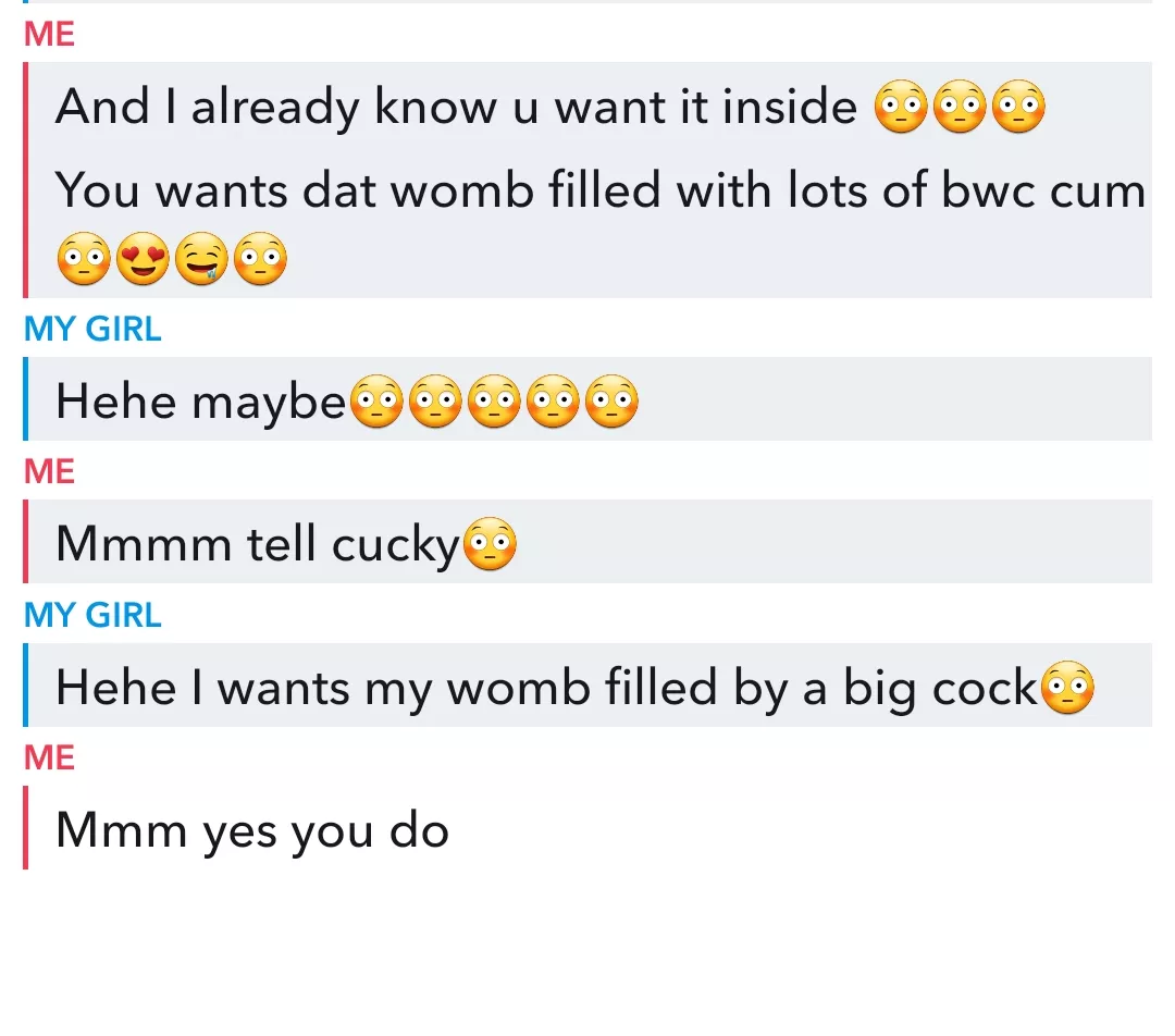 Having a nice chat with the wife looking for a guy to breed her good. posted by LittleKinkyMcgee