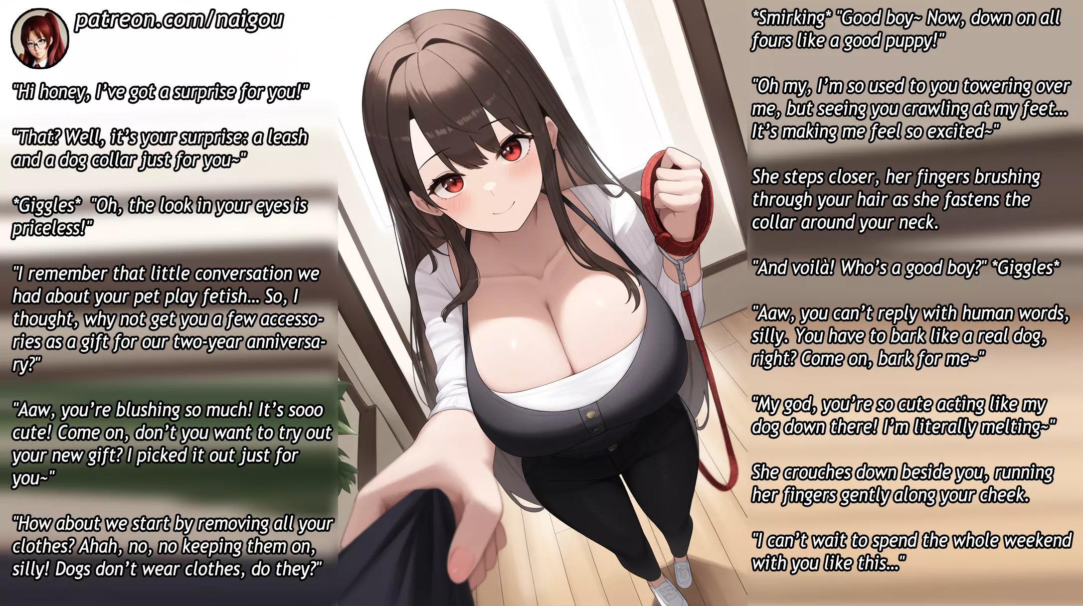 She loves your petplay fetish! Part1 [femdom][gentle femdom][petplay][cute girlfriend][leashed] posted by Nalgou