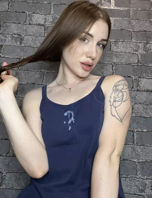 a very beautiful brunette with a gorgeous tattoo by interestiingperson