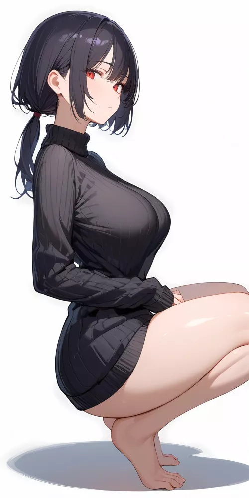 Black Sweater  by CheetahSperm18