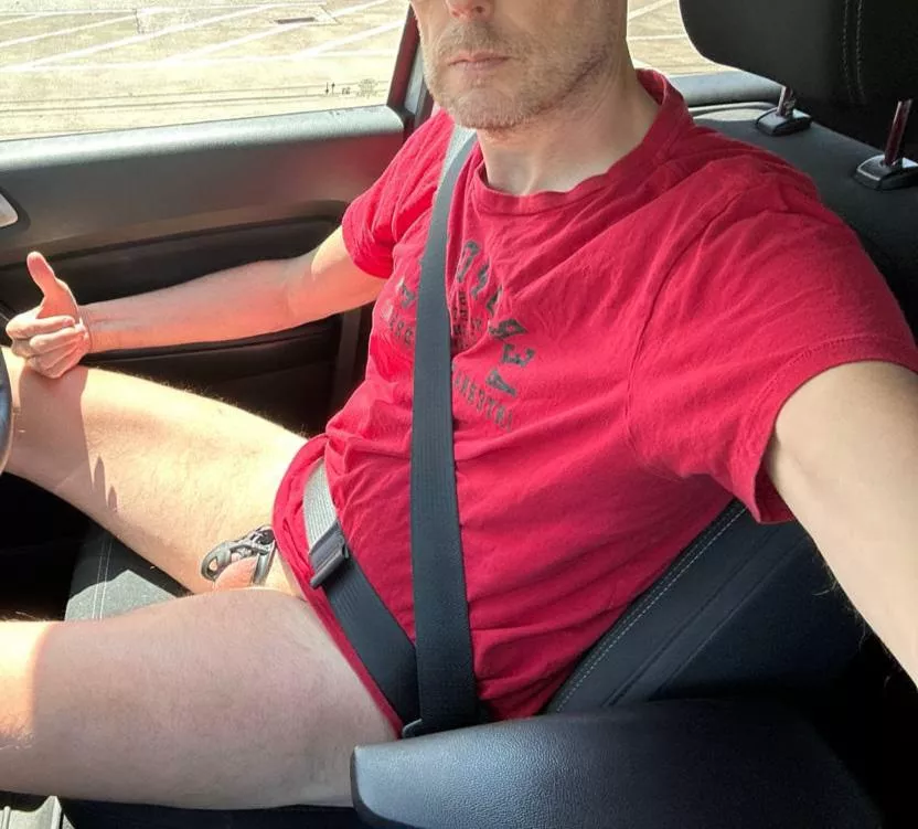 Cock caged sub driving back home from work. Any volunteers to car pool? by AtreReddit