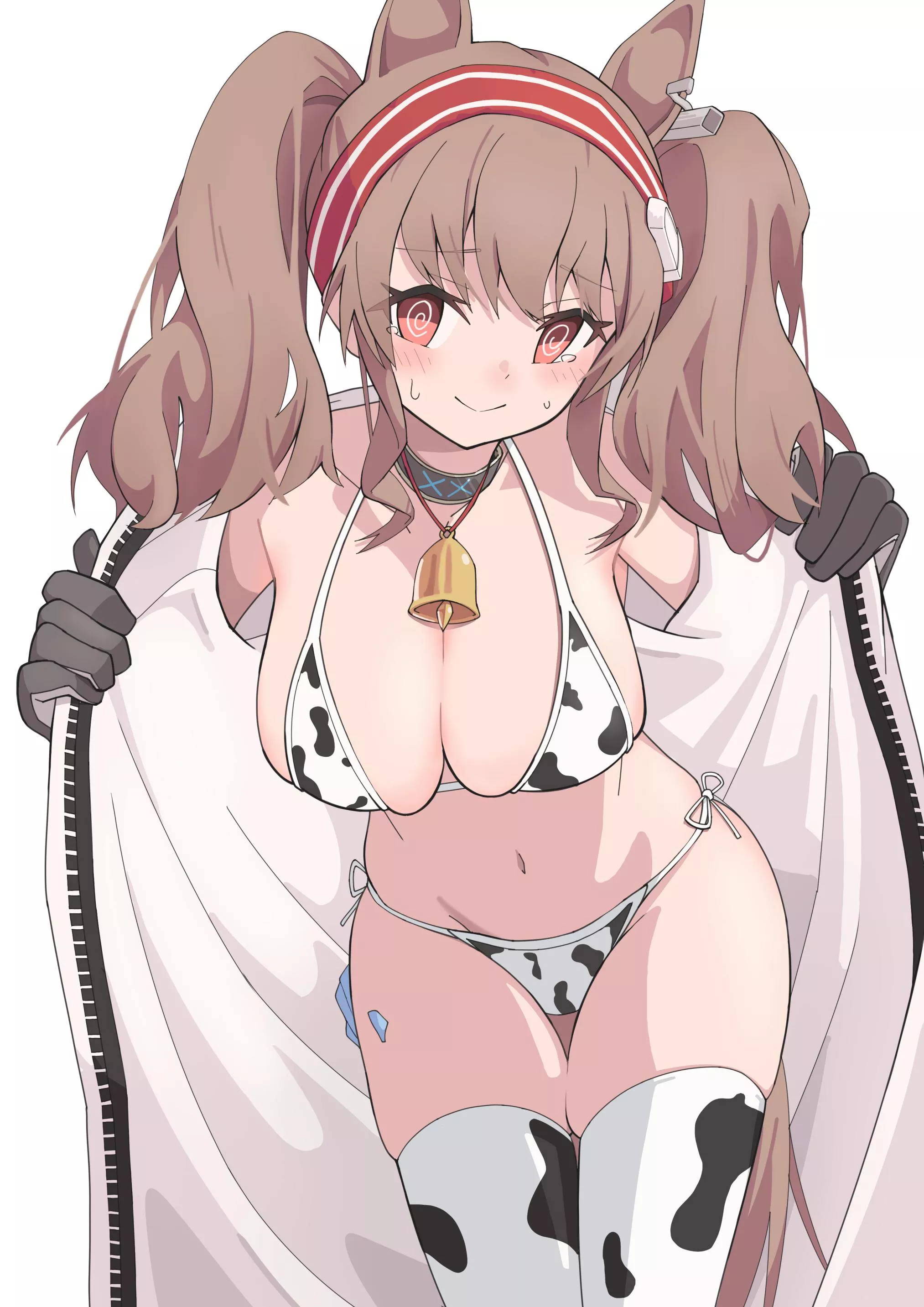 Cow print swimsuit Angelina [Arknights] posted by marxsander2016