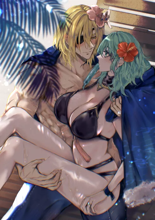 Dimitri Feeling Byleth's Thickness by Terran117