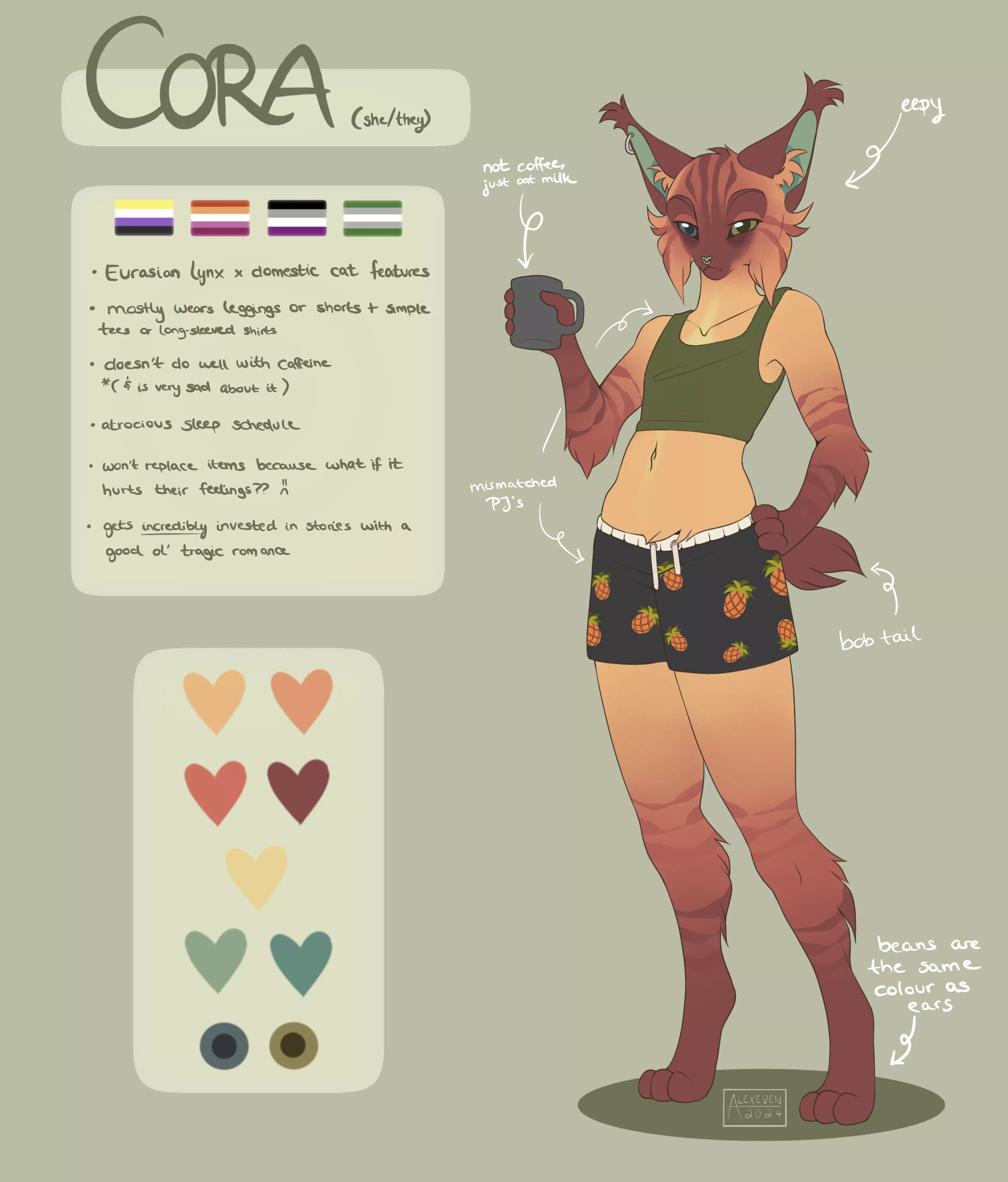 Figured it was high time to draw a proper reference sheet for my sona! posted by alexeven-art
