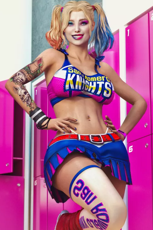 Harley Quinn x Lollipop Chainsaw (4TeaSe7en) (DC) by Agent_4_tea_se7en