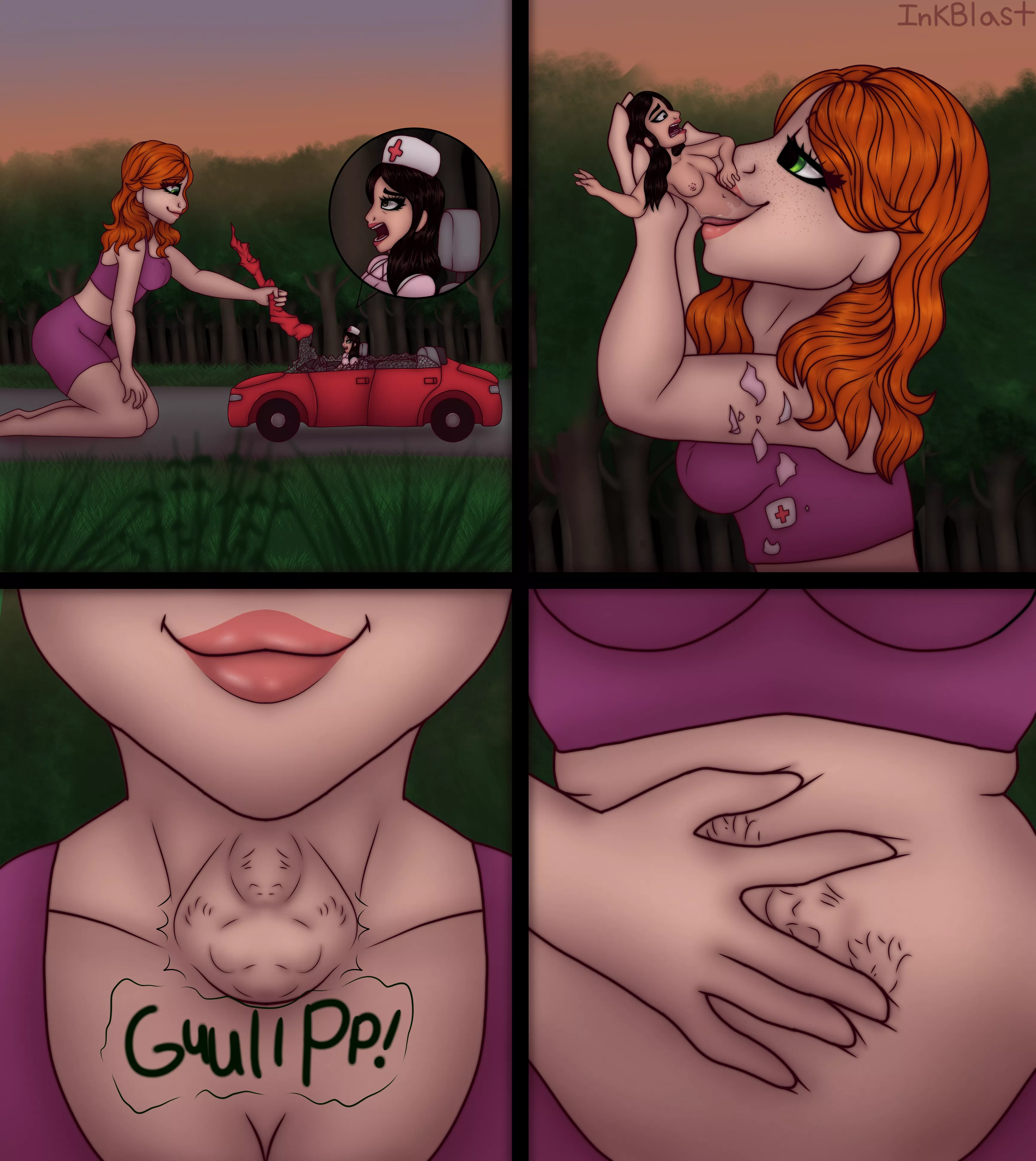 {Image} Ginger takes a Nurse to Dinner - Art Commissioned by violet_vorestuff posted by Dramatic_Tax4695