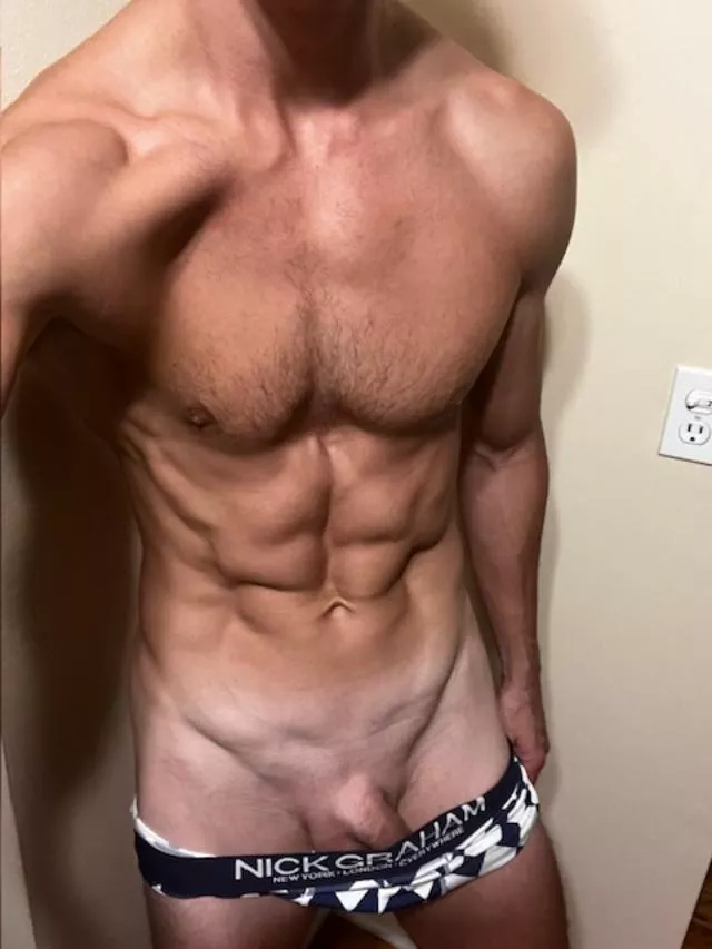 Mind sticking your face in that V?  posted by Longleanandhandsome