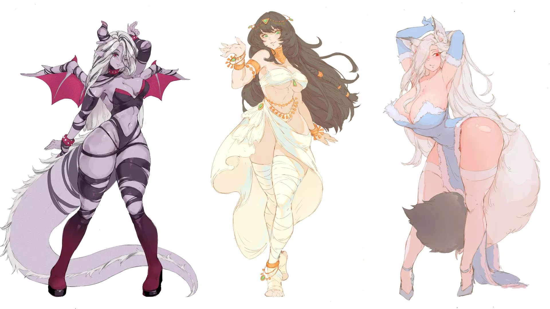 Pinup girls [Original] posted by StarvingArtist2000