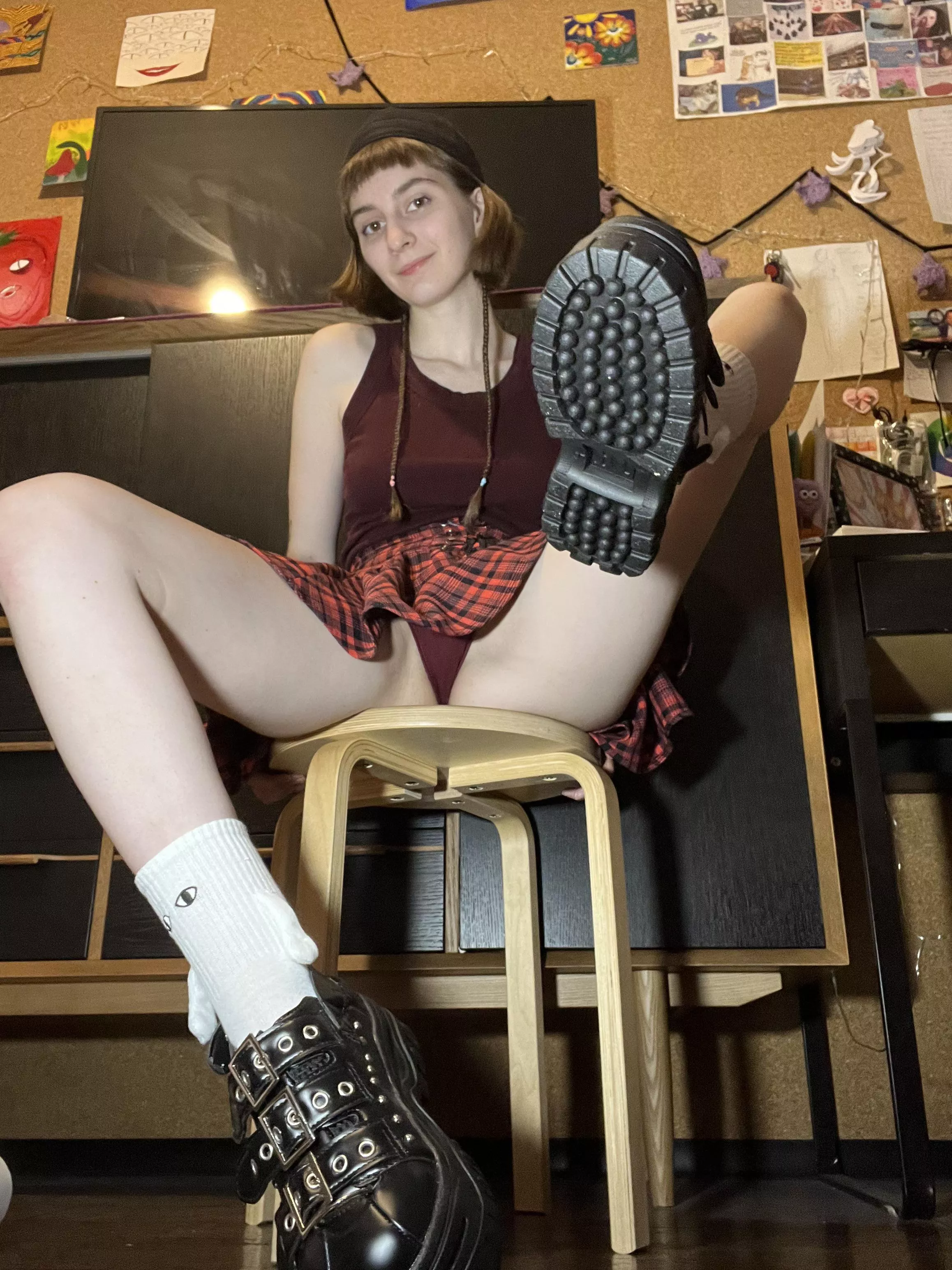 ❤️ This red skirt definitely suits me posted by SweetAgness