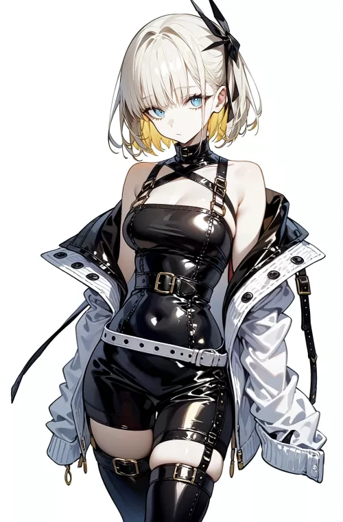 White Jacket & Casual Latex  by CheetahSperm18