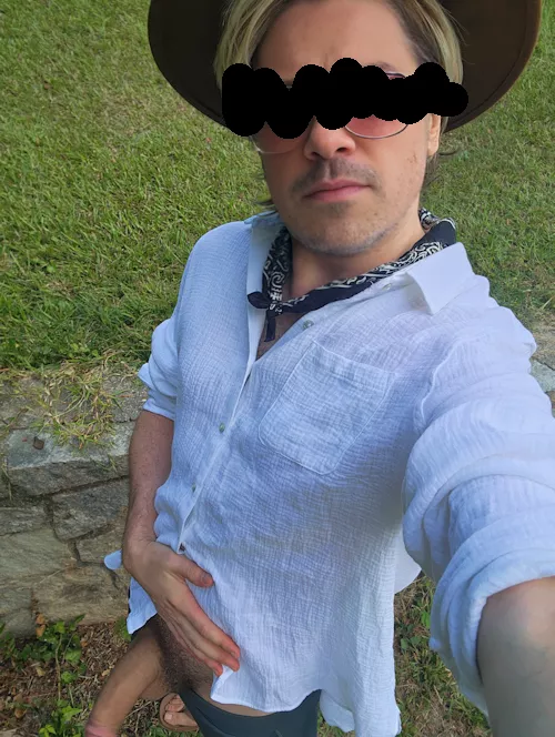 You happen to catch me taking this selfie in the park, whatcha gonna do? posted by HipsterQueer