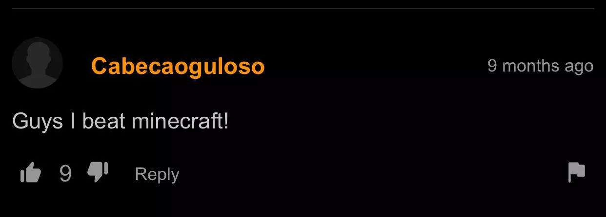 bro beat minecraft posted by Olivr_Ont