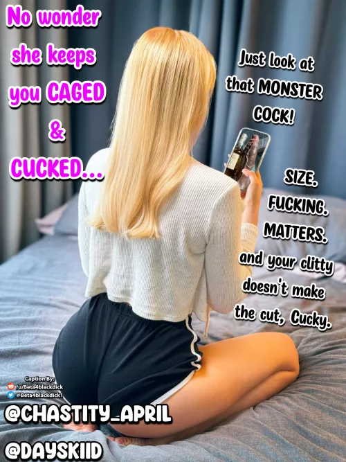Keeping you caged & cucked for a reason. by beta4blackdick