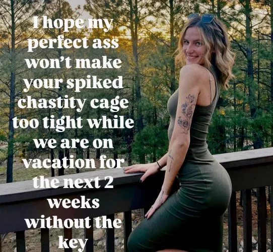Perfect ass and spiked chastity 🥵 by keyholdercaptions