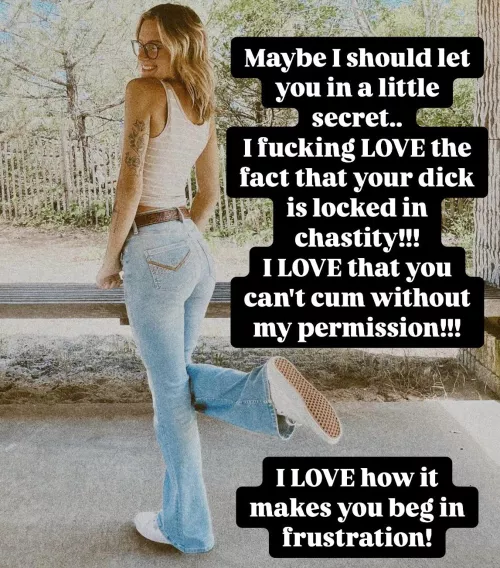 She loves denying you  by keyholdercaptions