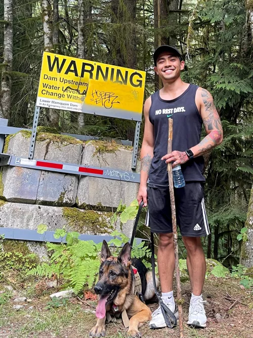 Took my doggo to hiking for the first time. by king_leo_ace88