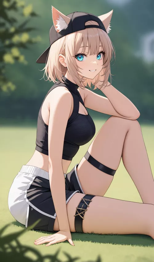 Casual Neko Girl by CheetahSperm18