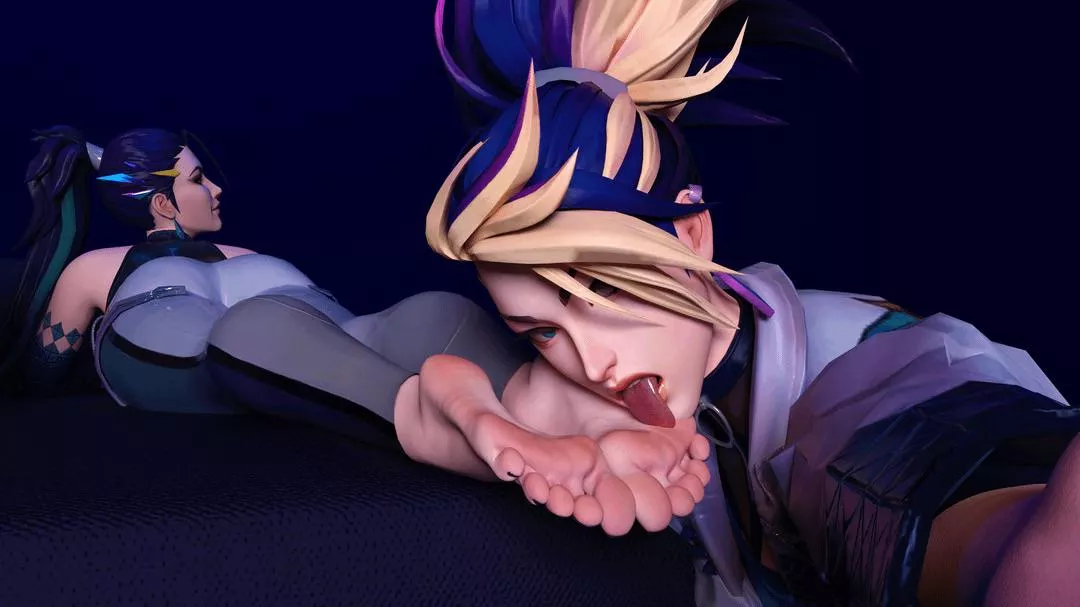 Kaisa & Akali (League of Legends) [Artist: afu7777777] posted by shyfootboy