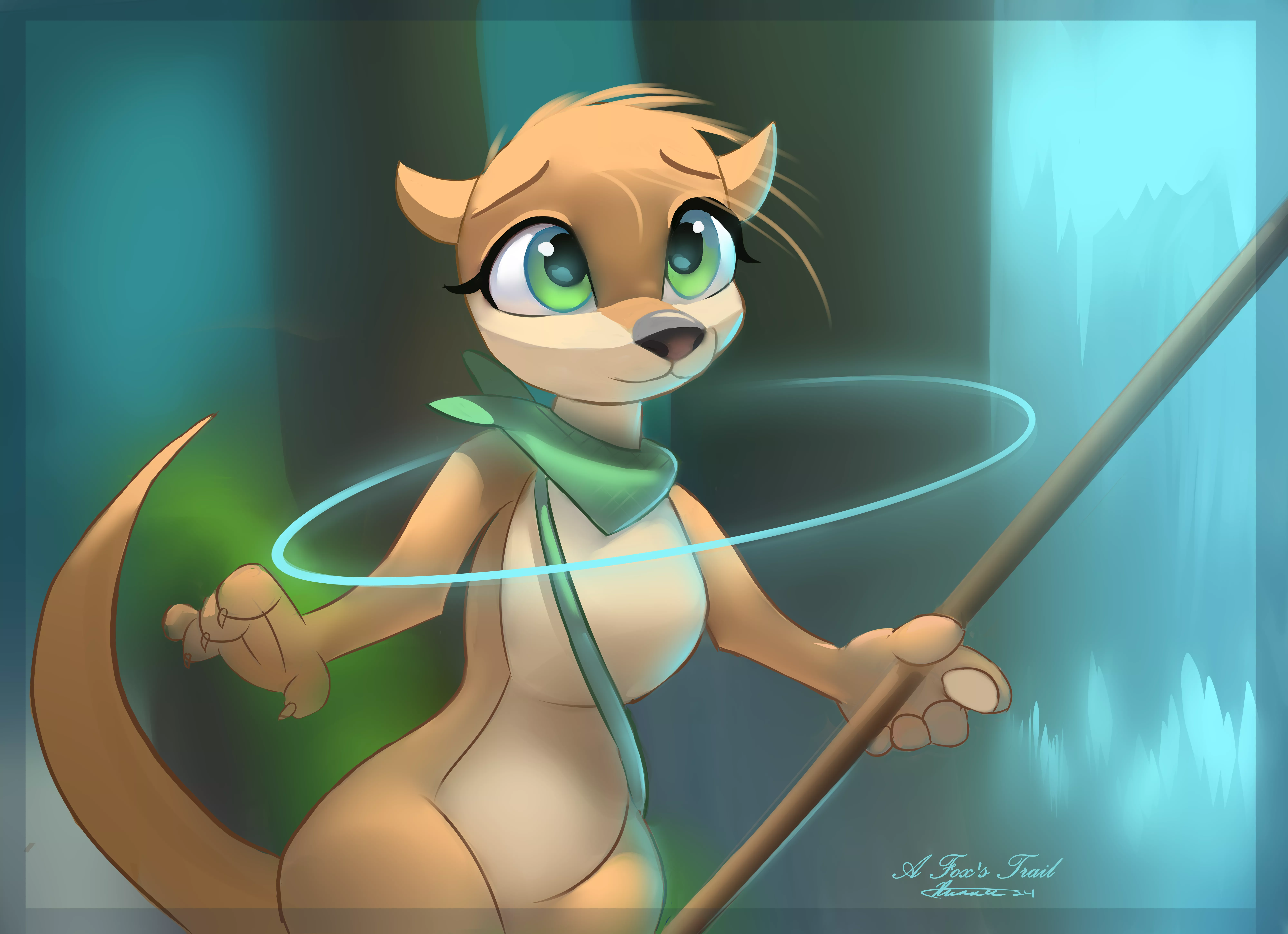 Katt the Otter, for a fox's trail series [OC] posted by Auroriia
