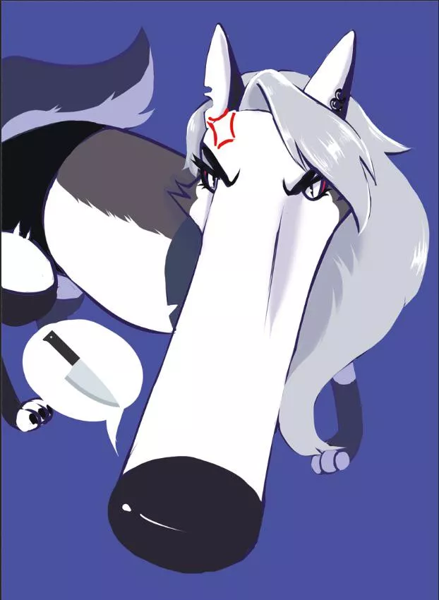 Let me bite you (art by me) posted by Organic_Platypus6462