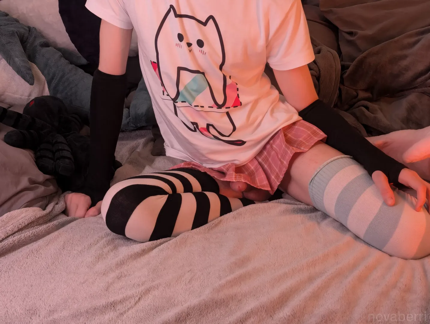 My new skirt might be a bit too short... Should I get another one? >///< posted by novaberri_