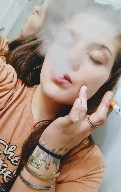 Smoking and of course painting, again ..y'all message me  by AdVivid6573