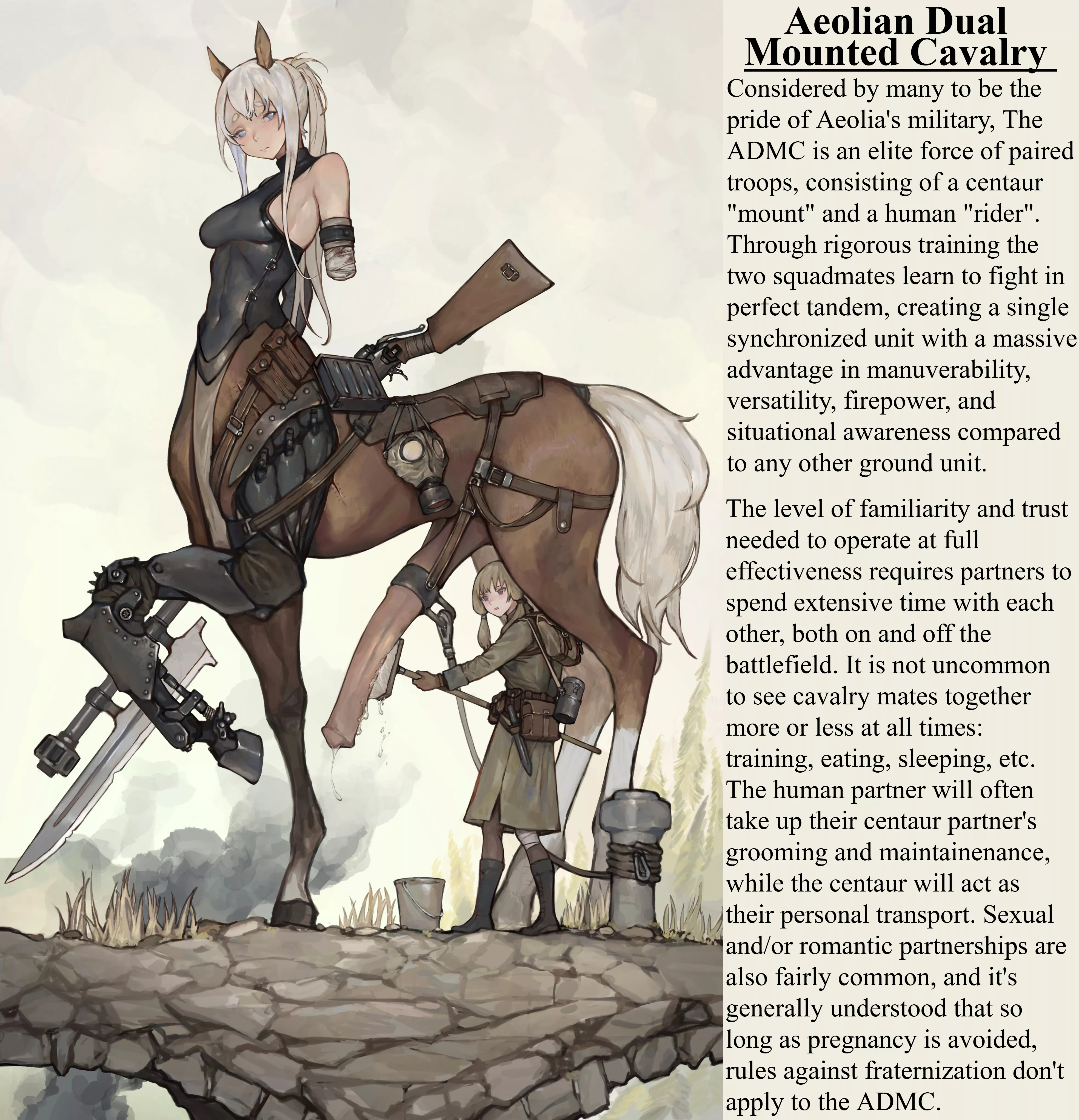 The Aeolian Dual Mounted Cavalry [Centaur] [Lore] (Artist: iuui) posted by K-tonbey