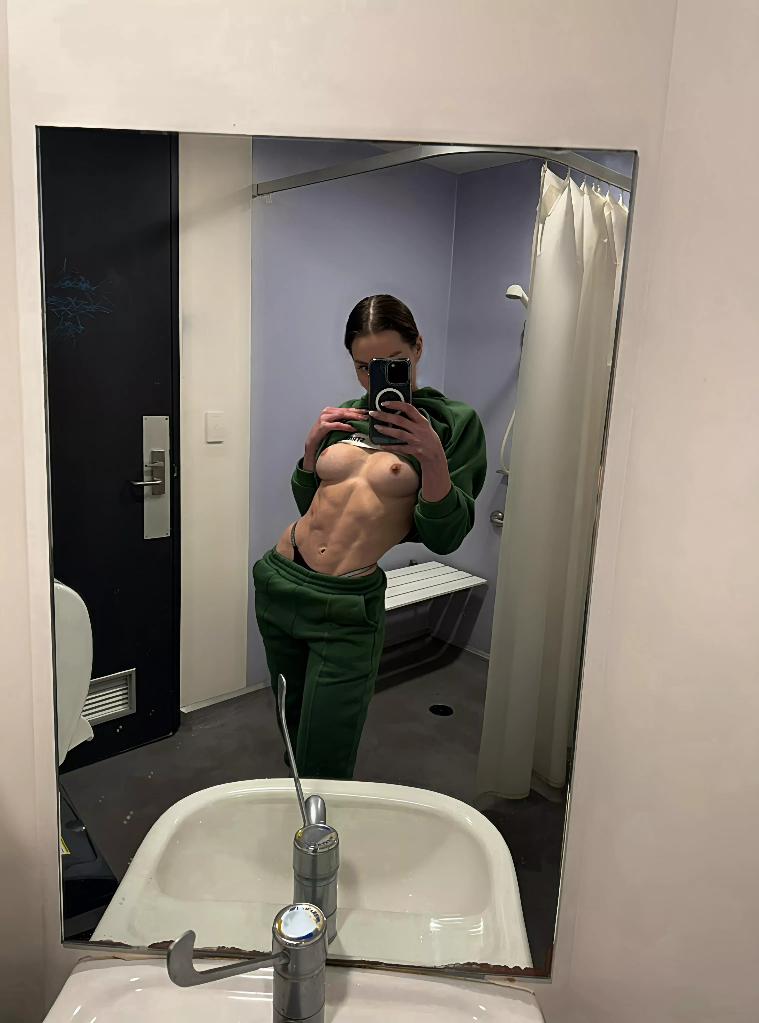 the gym bathroom lighting is always so good posted by DeerKind8551