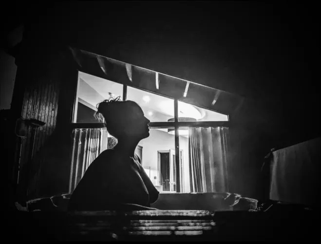 A goddess bathing by the-embrace