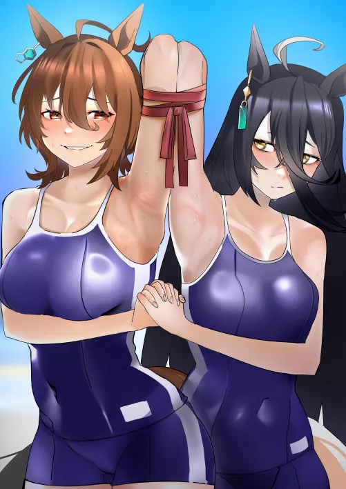 Agnes Tachyon and Manhattan Cafe [Uma Musume] by McKnight94